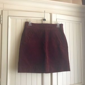 Burgundy Corduroy Skirt
